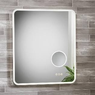Evora Mirror with Integrated Magnifying Glass & LED Light - 600
x 700mm
